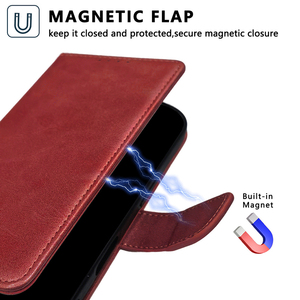 <span class=keywords><strong>Funda</strong></span> de Teléfono Tipo Cartera Plegable Magnética Antihuellas de Piel Sintética PU + TPU con Sensación Premium de Lujo Retro para A36 - Product Image 3