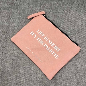 Sacs à cosmétiques à fermeture éclair en coton personnalisé mignon Mini maquillage pièces pochette - Product Image 6