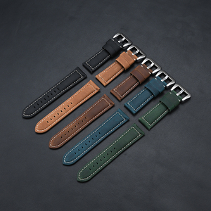 Nouveau bracelet en cuir Design pour <span class=keywords><strong>Panerai</strong></span> 389/441/368 <span class=keywords><strong>Vintage</strong></span> peau de vache couleur changeante haut Grain luxe bracelet de montre en cuir - Product Image 6