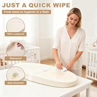 MYPU Matelas à langer pour commode, housse en PU imperméable et lavable, profilé, antidérapant, portable, léger, en mousse rembourrée