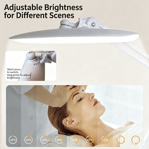 Lampe de bureau à clipser 24W 182 LED haute luminosité, moderne et durable, avec bras articulé réglable, pour manucure et soins des yeux, idéale pour la beauté - Product Image 2