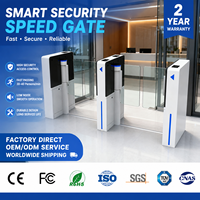 Puerta de Acceso Automática con Código QR, Puerta Rápida de Acero Inoxidable 304, Torniquete de Alta Velocidad para Edificios de Oficinas