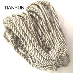 Shaoxing Tianyun moda 3 fili 10 mm di cotone in poliestere treccia corda personalizzabile per la decorazione della tenda con frangia di nappine - Product Image 2