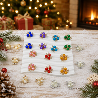 100 pièces d'appliques de fleurs de printemps en fausses perles et strass, colorées et scintillantes, design Art Déco doré, pour robes de femmes et de enfants, couture DIY