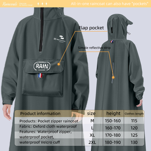Impermeabile elettrico da donna <span class=keywords><strong>Poncho</strong></span> antipioggia lungo Unisex adulto Unisex in tessuto Oxford addensato per studenti - Product Image 6