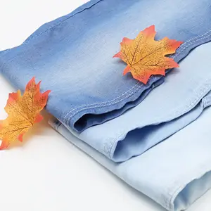 100% Tel, джинсовая ткань, оптовая продажа, однотонная джинсовая ткань цвета индиго для одежды