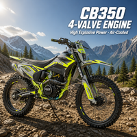 Moto tout-terrain CQR CB350 350cc, 4 soupapes, refroidissement par air, motocross, roue de 21 pouces, enduro cross, moto pour adultes