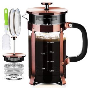 Cafetière à thé et à café pour la maison, en verre borosilicate, cafetière à piston de haute qualité - Product Image 6