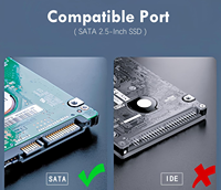 Adaptateur SATA vers USB 3.0 moins cher câble de convertisseur de disque dur externe pour prise en charge UASP HDD SSD de 2.5 pouces pour ordinateur portable