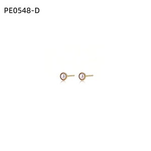 Boucles d'oreilles tendance DE Pearl Stud PE0548 pour femmes, bijoux de haute qualité - Product Image 1
