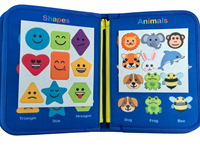 Tableau d'activités 8-en-1 pour tout-petits, jouet Montessori portable, animaux marins en feutre, pour l'éveil éducatif des enfants