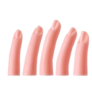 Flexible <b>Silicone</b> Manicure Training Finger False Practice Hand Realistic Acrylic Nails Salon Mannequin Bendable Showing <b>Tool</b> - Product Image 2