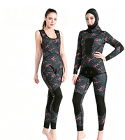 Combinaison de plongée adulte 3 mm en deux pièces pour la pêche sous-marine, le surf et la plongée libre ; Combinaison de plongée en néoprène camouflage pour la protection contre le froid et la chaleur