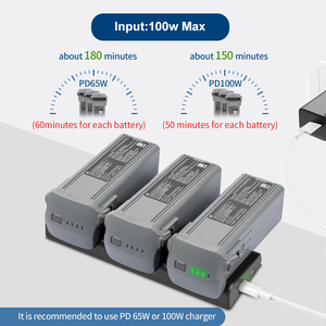 Nhiều nhanh chóng sạc 65 Wát không khí 3 sạc Hub cho DJI Drone pin thông minh Power Adapter - Product Image 3