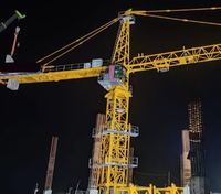 Équipement de levage de construction professionnel WA7020-10, capacité 10t, portée 200m, couple 1600kNm pour usine industrielle