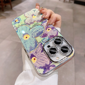Nuevo diseño <span class=keywords><strong>de</strong></span> pintura al óleo flor chica funda <span class=keywords><strong>de</strong></span> teléfono para iPhone 16 Pro Max 15 pro 14 Promax 13 12 11-PC Material protección a prueba <span class=keywords><strong>de</strong></span> golpes - Product Image 4
