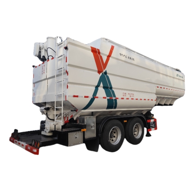Factory Custom 2 Axles 3 Axles Delivery Cattle Pig Chicker Feed Bulk Animal Feed Trailer