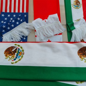 وشاحات مزدوجة الجوانب بالجملة لفريق كرة القدم الوطني بطباعة أعلام أمريكا والمكسيك وكندا لمشجعي كرة القدم - Product Image 3