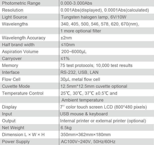 Analyseur de chimie sanguine semi-automatique de laboratoire Rayto RT-9700, garantie 1 an, personnalisation OEM, origine américaine, AC220V/50Hz - Product Image 4