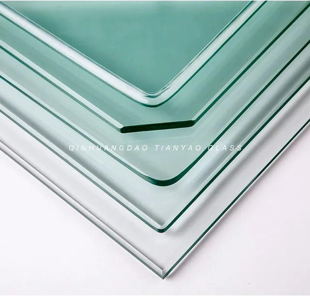 Prix du verre trempé personnalisé plat ultra clair transparent de 6mm 10mm 12mm