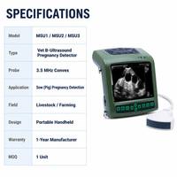 Échographe vétérinaire portable pour la détection de la gestation des truies, testeur d'échographie B portatif pour porcs avec sonde pour les exploitations agricoles