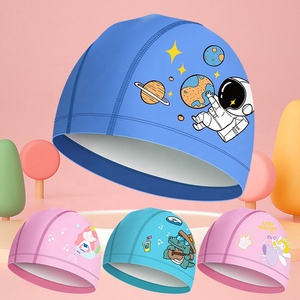 <span class=keywords><strong>Bonnet</strong></span> <span class=keywords><strong>de</strong></span> <span class=keywords><strong>bain</strong></span> personnalisé en spandex pour enfants, <span class=keywords><strong>tissu</strong></span> élastique doux, motif dessin animé, couche enduite PU <span class=keywords><strong>imperméable</strong></span>, écologique pour garçons - Product Image 3