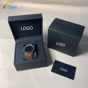 Boîte à montre en cuir classique personnalisée, directement de l'usine, avec logo, couleurs au choix, emballage cadeau personnalisé et carte pour montre, faible MOQ et prix compétitif - Product Image 5