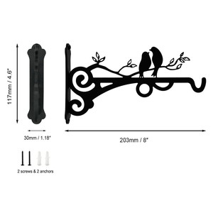 Multipurpose <strong>Hanging</strong> <strong>Basket</strong> Plant <strong>Brackets</strong> Outdoor Indoor Heavy Duty Solid Steel Plant Hangers - Product Image 3