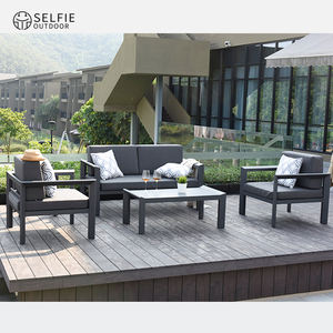 Moderno al aire libre Patio muebles conjunto jardín sofás y mesas para balcón patio Parque y Hotel uso tela Material para sala de estar - Product Image 1