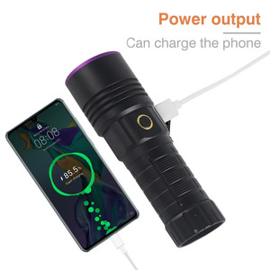 Potente torcia a LED UV 140W 365nm torcia a luce nera a raggi ultravioletti ricaricabili per animali domestici macchie di inchiostro scorpione luce fluorescente - Product Image 3