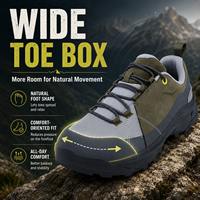 Chaussures de randonnée d'extérieur à bout large et zéro drop pour hommes et femmes, idéales pour le trekking, la marche et le camping sur sentier