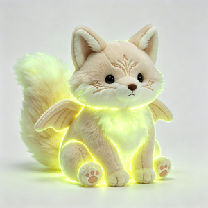 Peluche renard phosphorescente sans danger et non toxique, sans piles, douce, qui brille dans la nuit pour apaiser la peur du noir des enfants - Product Image 1