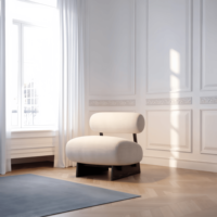 Fauteuil de salon moderne en velours écologique, cadre en bois massif de luxe, pour salon, chambre, salle à manger, hôtel, maison, bureau