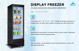 Congelatori Commerciali a 4 Porte in Vetro, Vetrina Verticale per Gelati, Congelatore per Supermercati, Espositore Refrigerato per Negozi - Product Image 3