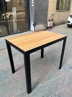 Table de salle à manger résistante aux intempéries, anti-UV, 0,59'', HPL toutes saisons pour restaurant, 24x24, 24x30, marbre noir, stratifié haute pression