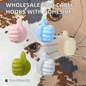 Заводская оптовая продажа Забавный мини-кабель для наушников, прочная клейкая маленькая петля с крючком, гибкая установка для использования кухонной одежды - Product Image 2