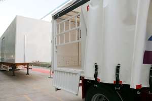 Semi-remorque à rideaux latéraux en PVC CIMC 3 essieux 60t, camion de transport de marchandises, semi-remorque à rideaux latéraux - Product Image 3