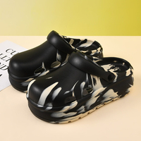 Claquettes et sabots tendance d'été pour hommes et femmes, en EVA, à motifs imprimés, avec semelle épaisse de 5 cm
