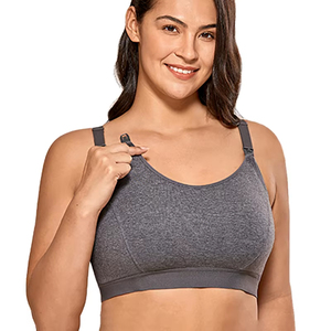 Soutien-Gorge d'Allaitement Sans <span class=keywords><strong>Armature</strong></span> Grande Taille, Soutien-Gorge en Coton Dos Nageur Ultra-Confortable - Product Image 1