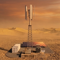 Éolienne à axe vertical H-50 kW hors réseau/sur réseau, type H, 30/50 kW, 380 V, hauteur 10 m, en alliage d'aluminium, 5 pales, roue de 8 m
