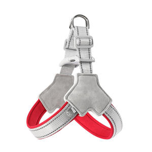 Tali anjing kecil poliester reflektif multifungsi warna lembut anak anjing tanpa fitur tarik nyaman dapat diatur ringan - Product Image 3