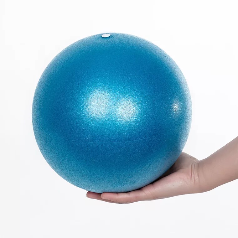 Colorido pvc portátil pequeno exercício 9 polegadas mini bola de pilates com logotipo