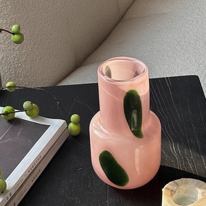 Jarrón Fenton de cristal de PC de color jade, adorno de sala de estar de clase alta para arreglos florales acuáticos, floristería decorativa de lujo - Product Image 3