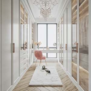 Dressing sur mesure en bois mélaminé avec un design moderne, des caractéristiques écologiques, un grand espace de rangement, dressing de chambre à coucher - Product Image 6