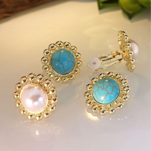 Orecchini Pendenti Vintage Stile Palazzo con Turchese, Gioielli Eleganti alla Moda Francese per Donne - Product Image 1