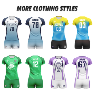 Nouveau design, logo personnalisé, impression par sublimation, maillot de volley-ball et short sans manches pour hommes et femmes, uniforme de volley-ball PQ25030 - Product Image 4