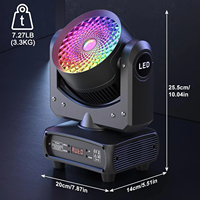 Projecteur LED mobile Super 120W Wash RGB blanc froid et chaud pour effets d'éclairage de scène, discothèque, KTV, avec contrôle DMX512