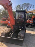 Excavatrice hydraulique Doosan DX55 d'occasion, conception compacte pour l'agriculture municipale, excavatrice hydraulique Doosan DX55 d'occasion