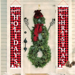 Christmas decorations, Oxford cloth couplets and <b>banners</b>, European and American style door hanging decorations and door - Product Image 3