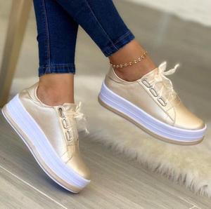 <span class=keywords><strong>Scarpe</strong></span> Casual da <span class=keywords><strong>Donna</strong></span> <span class=keywords><strong>Taglia</strong></span> <span class=keywords><strong>Grande</strong></span> con Punta Tonda e Suola Piatta, Calzature Sportive alla Moda per Esterni - Product Image 4